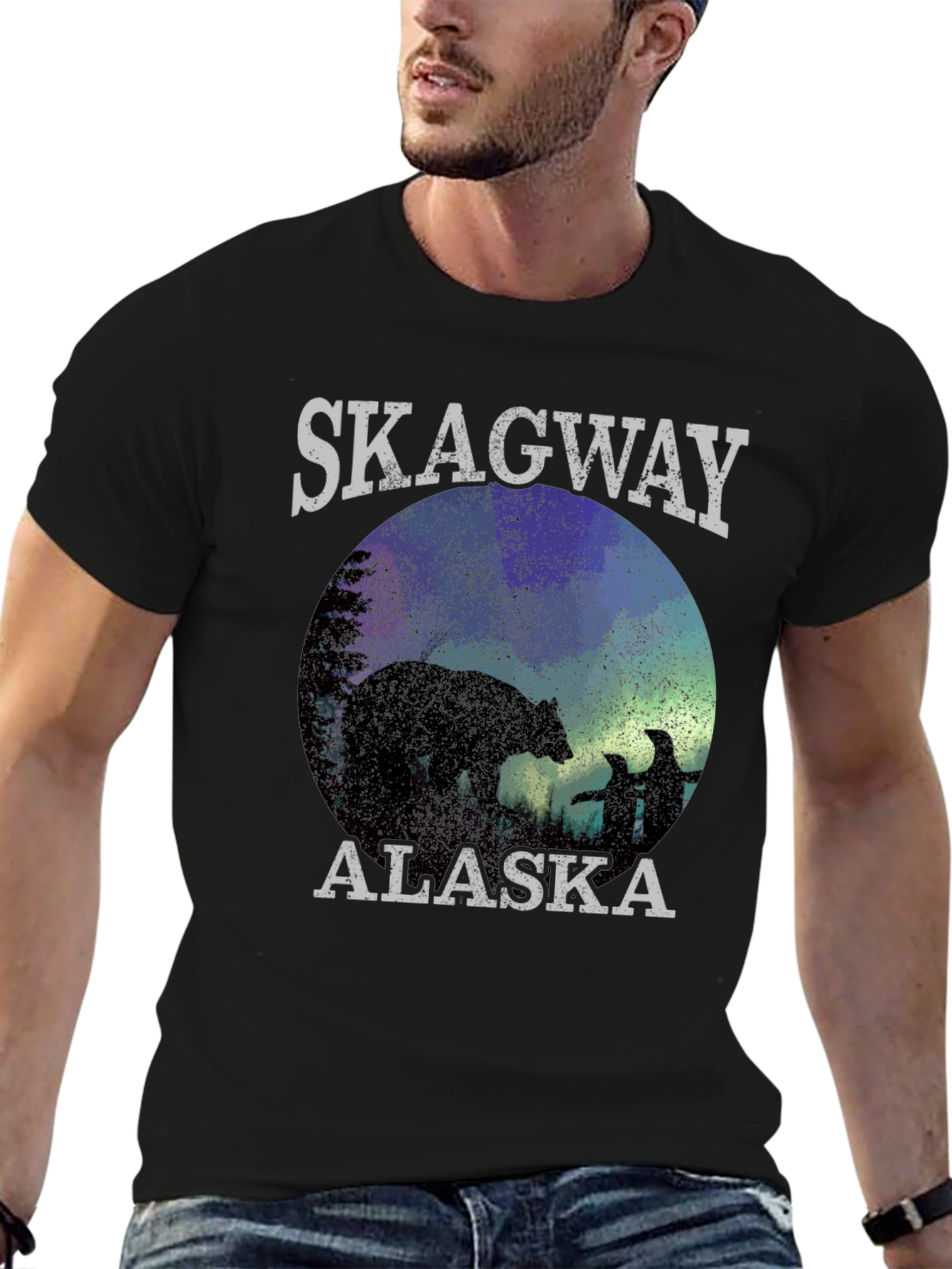 Skagway Alaska T-Shirt Bear Silhouette
