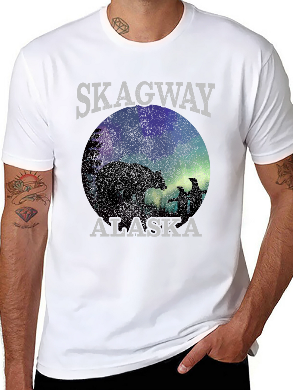Skagway Alaska T-Shirt Bear Silhouette