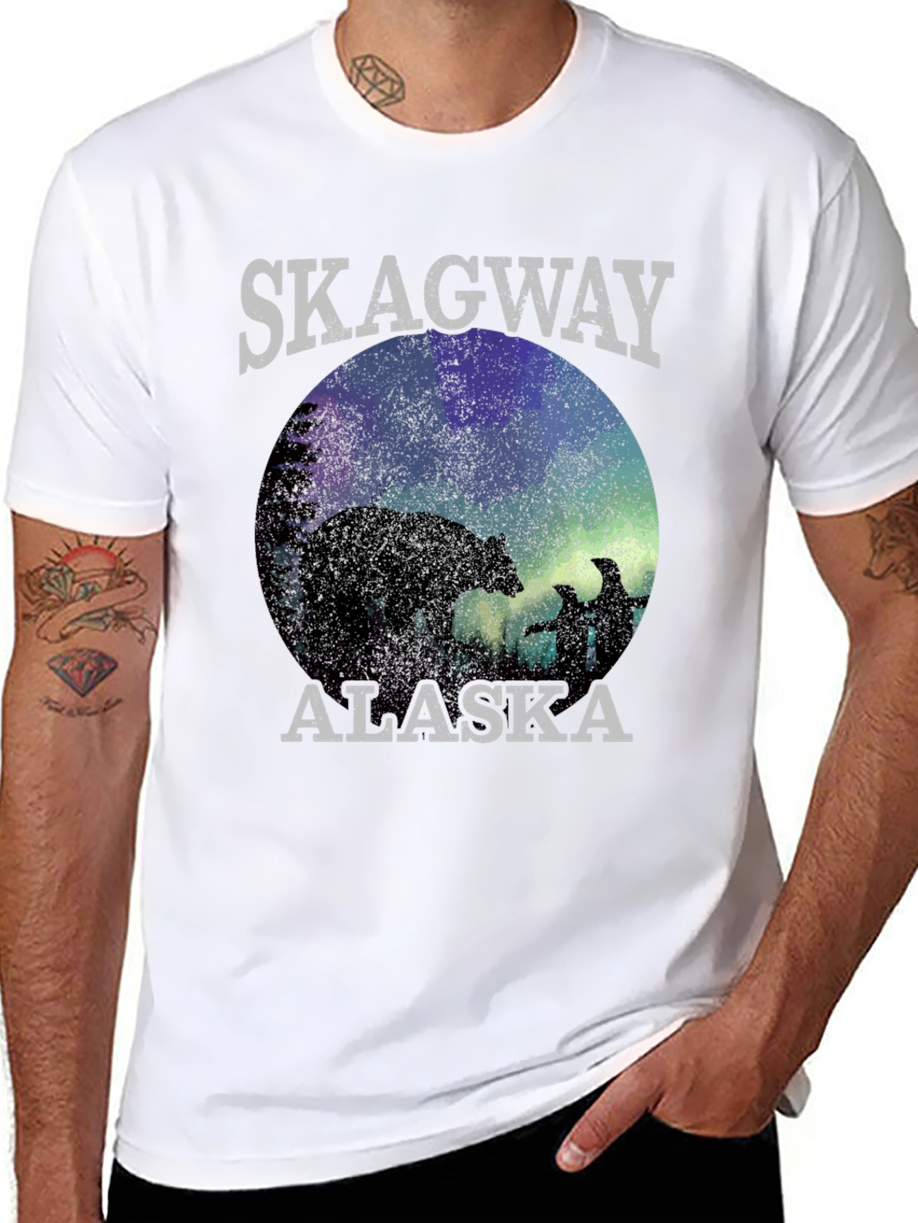 Skagway Alaska T-Shirt Bear Silhouette
