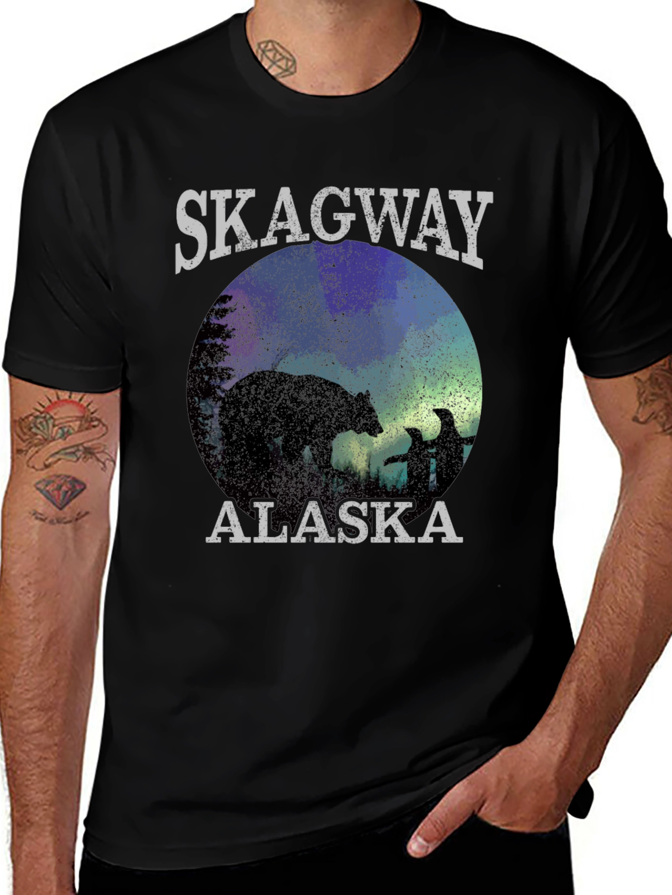 Skagway Alaska T-Shirt Bear Silhouette