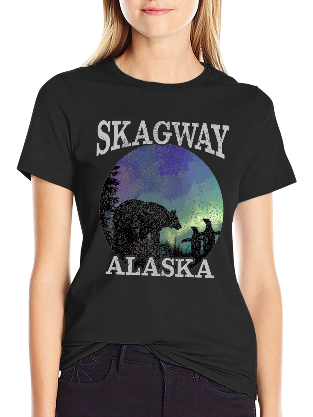 Skagway Alaska T-Shirt Bear Silhouette