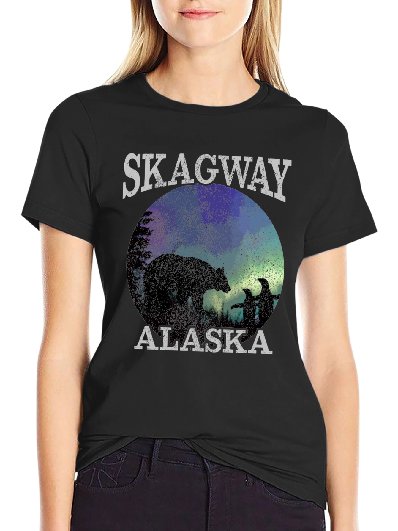 Skagway Alaska T-Shirt Bear Silhouette