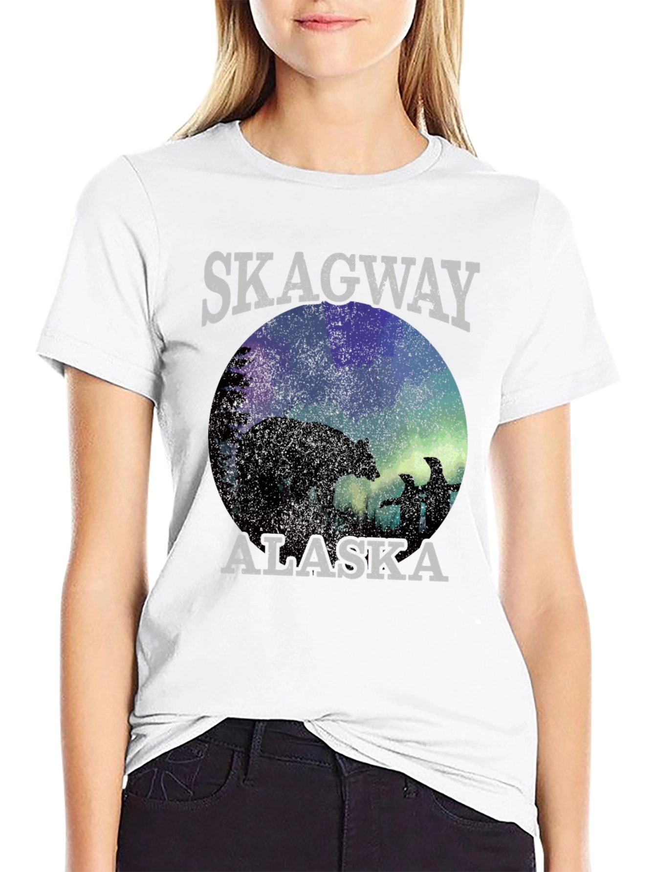 Skagway Alaska T-Shirt Bear Silhouette