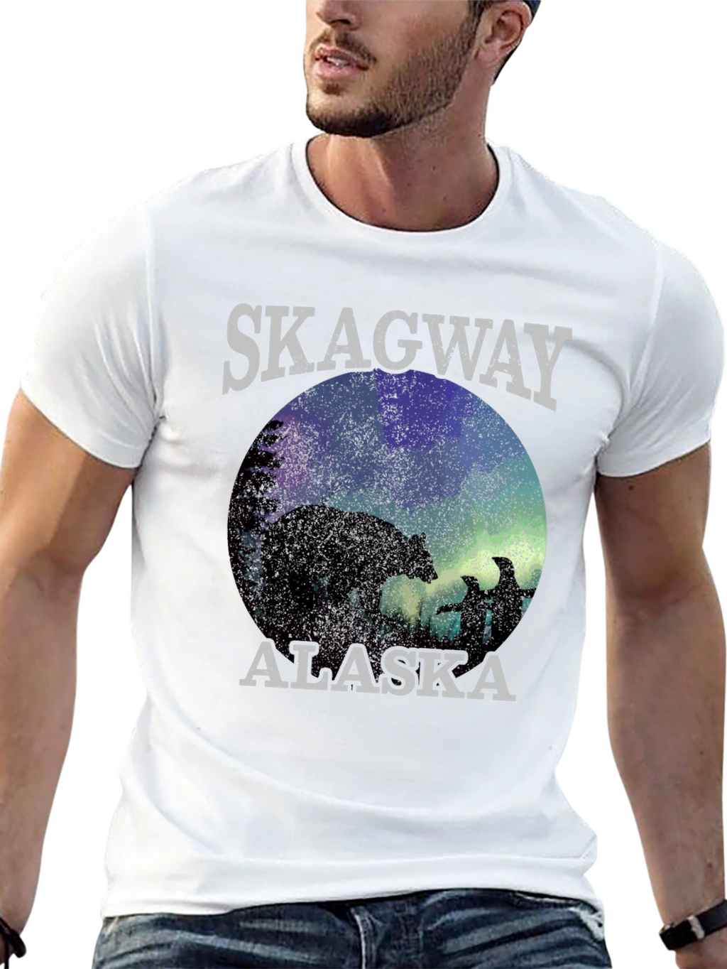 Skagway Alaska T-Shirt Bear Silhouette