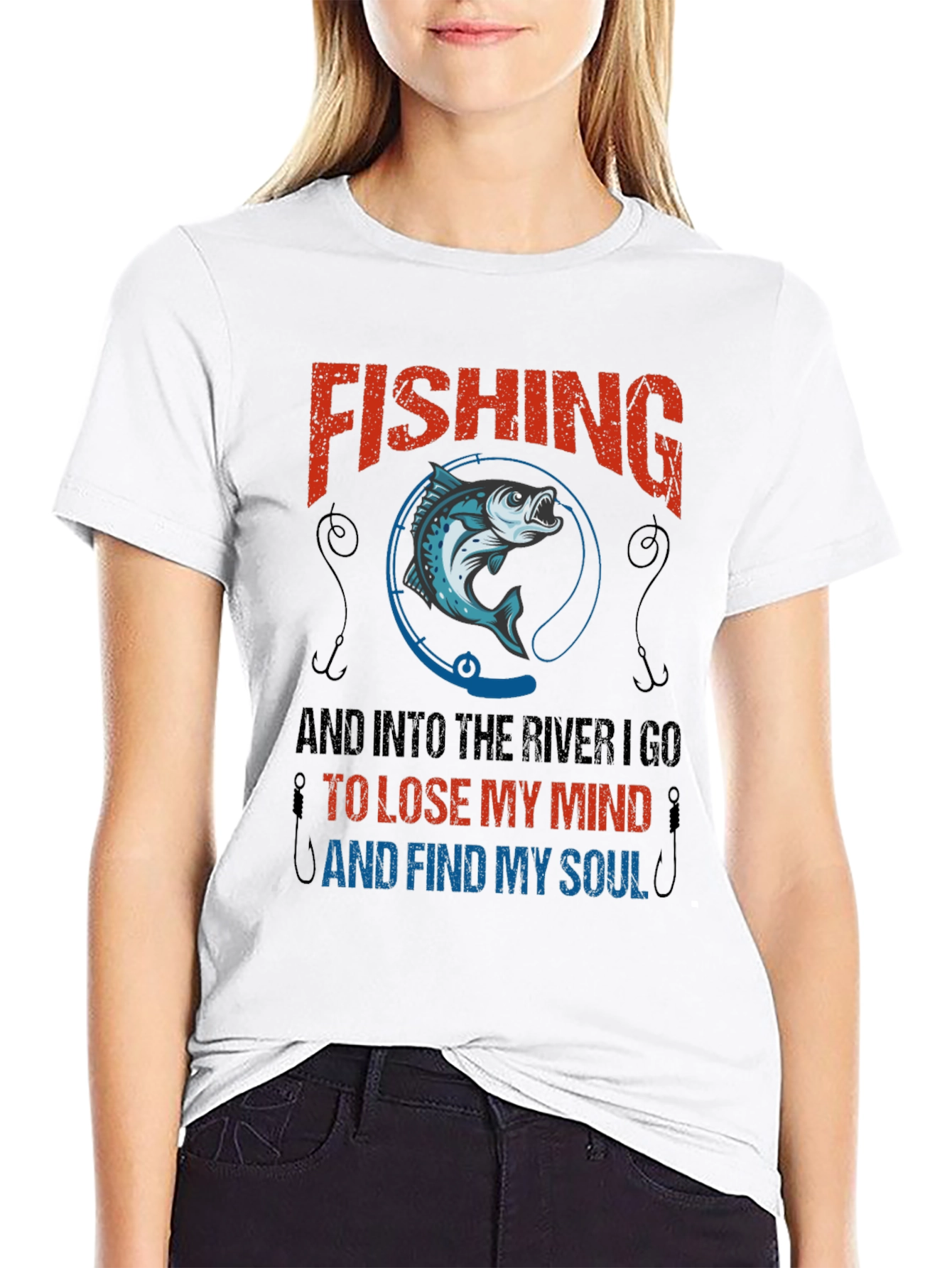 Fishing Lover T-Shirt - River Go To Lose My Mind And Find My Soul