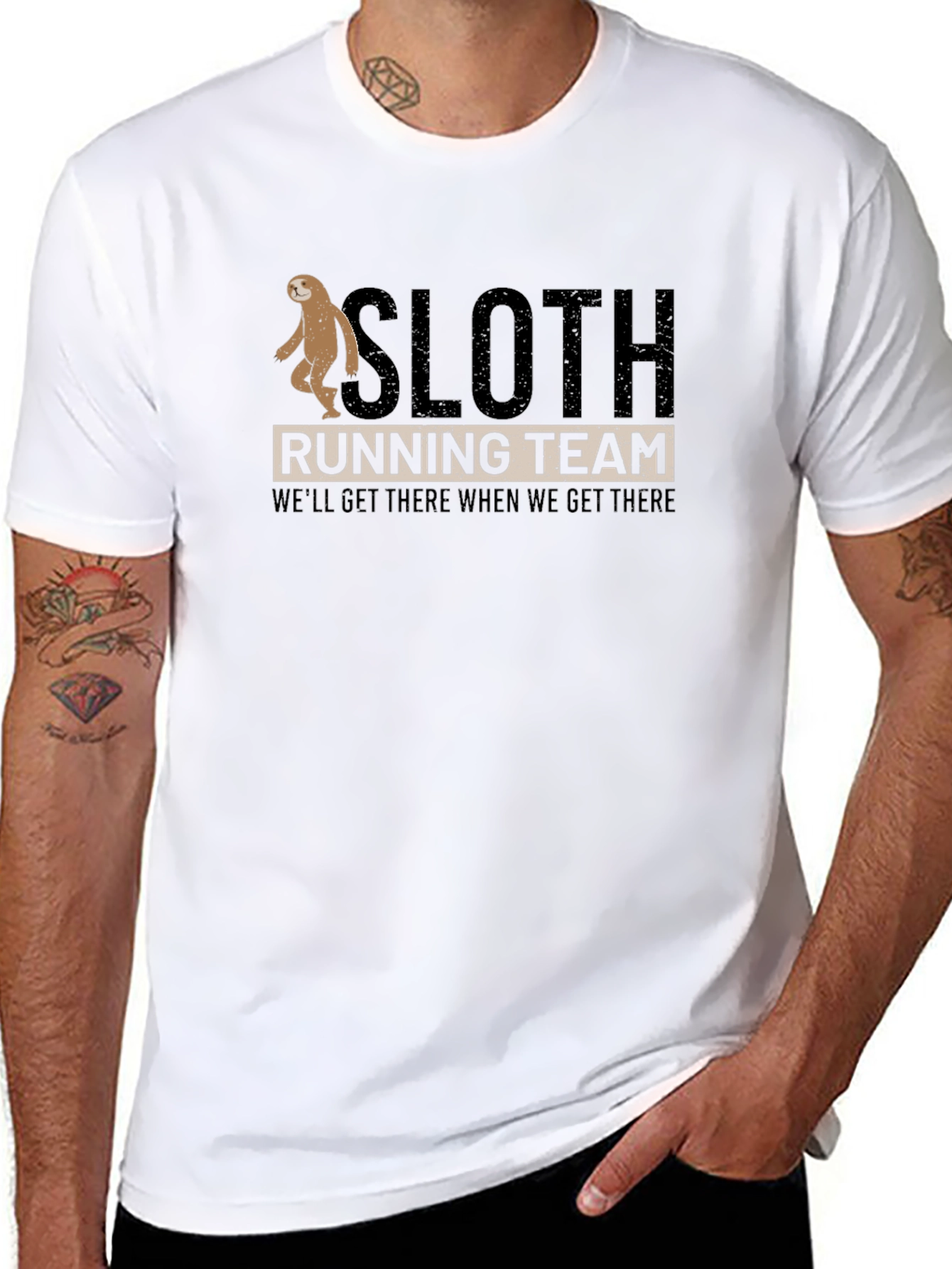Sloth Running Team T-Shirt:  Funny Relaxed Fit