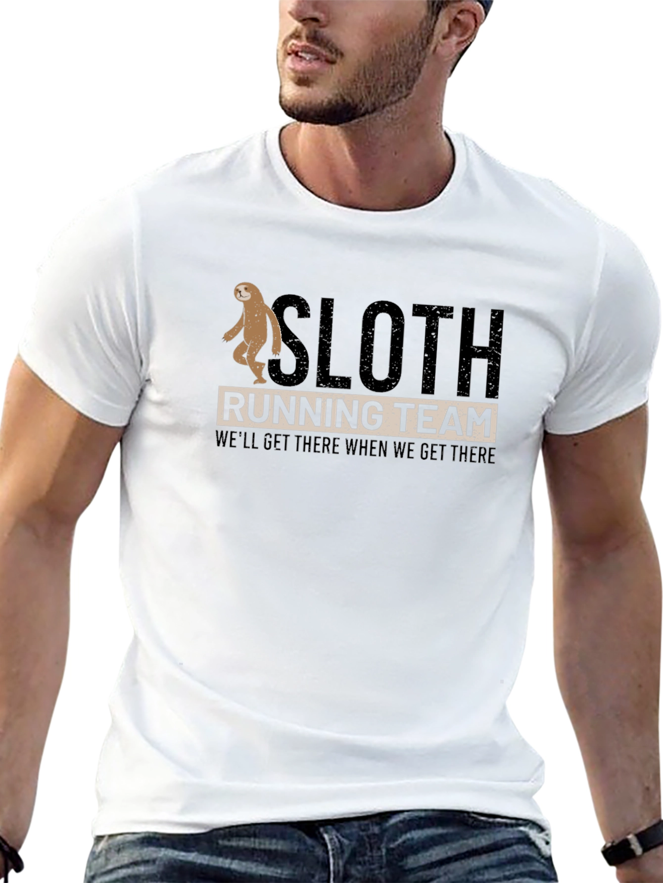 Sloth Running Team T-Shirt:  Funny Relaxed Fit