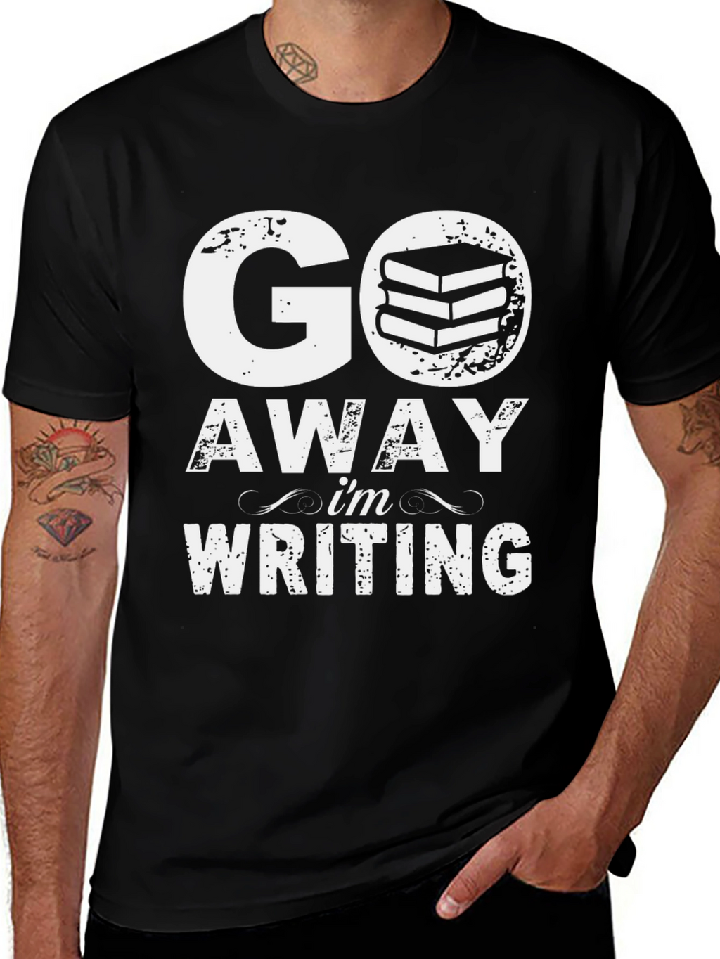 Go Away Im Writing T-Shirt - Book Lover Tee