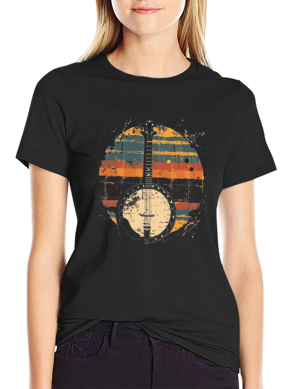 Retro Banjo Graphic T-Shirt - Classic Musician Tee