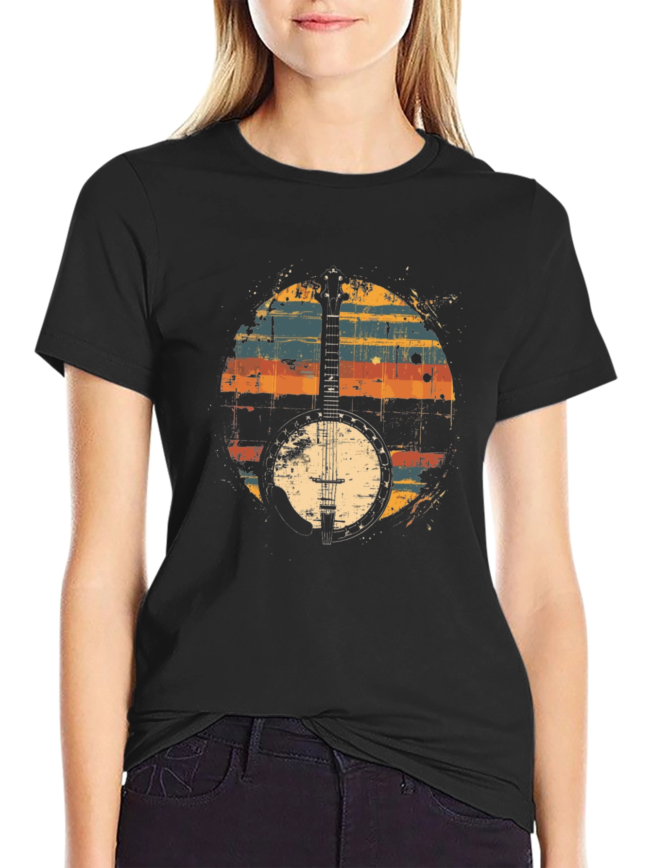 Retro Banjo Graphic T-Shirt - Classic Musician Tee