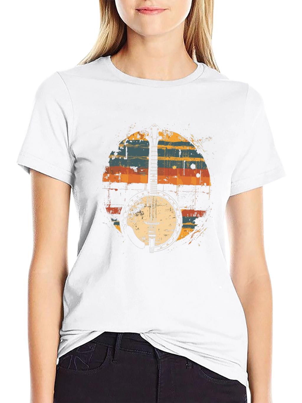 Retro Banjo Graphic T-Shirt - Classic Musician Tee