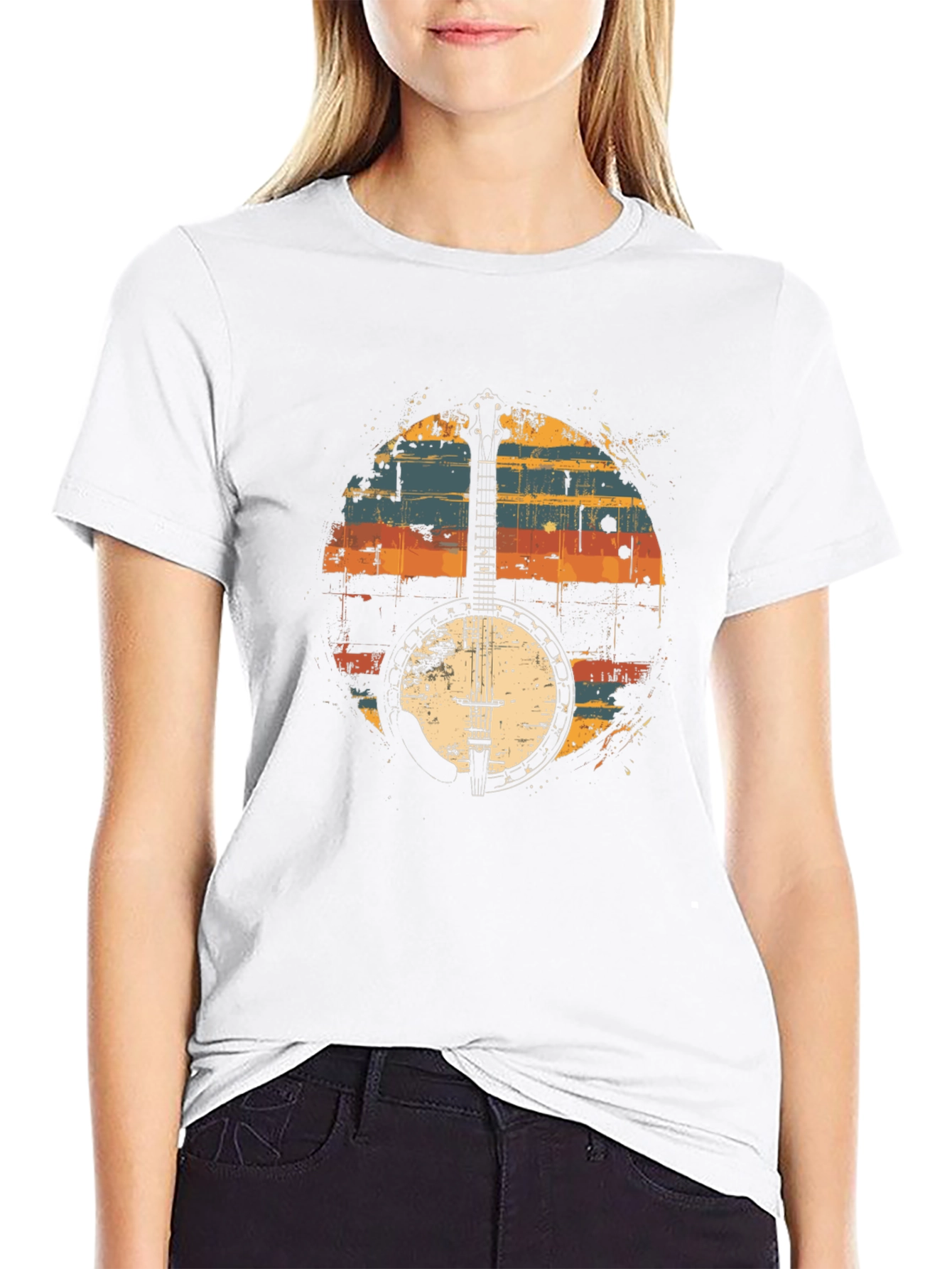 Retro Banjo Graphic T-Shirt - Classic Musician Tee