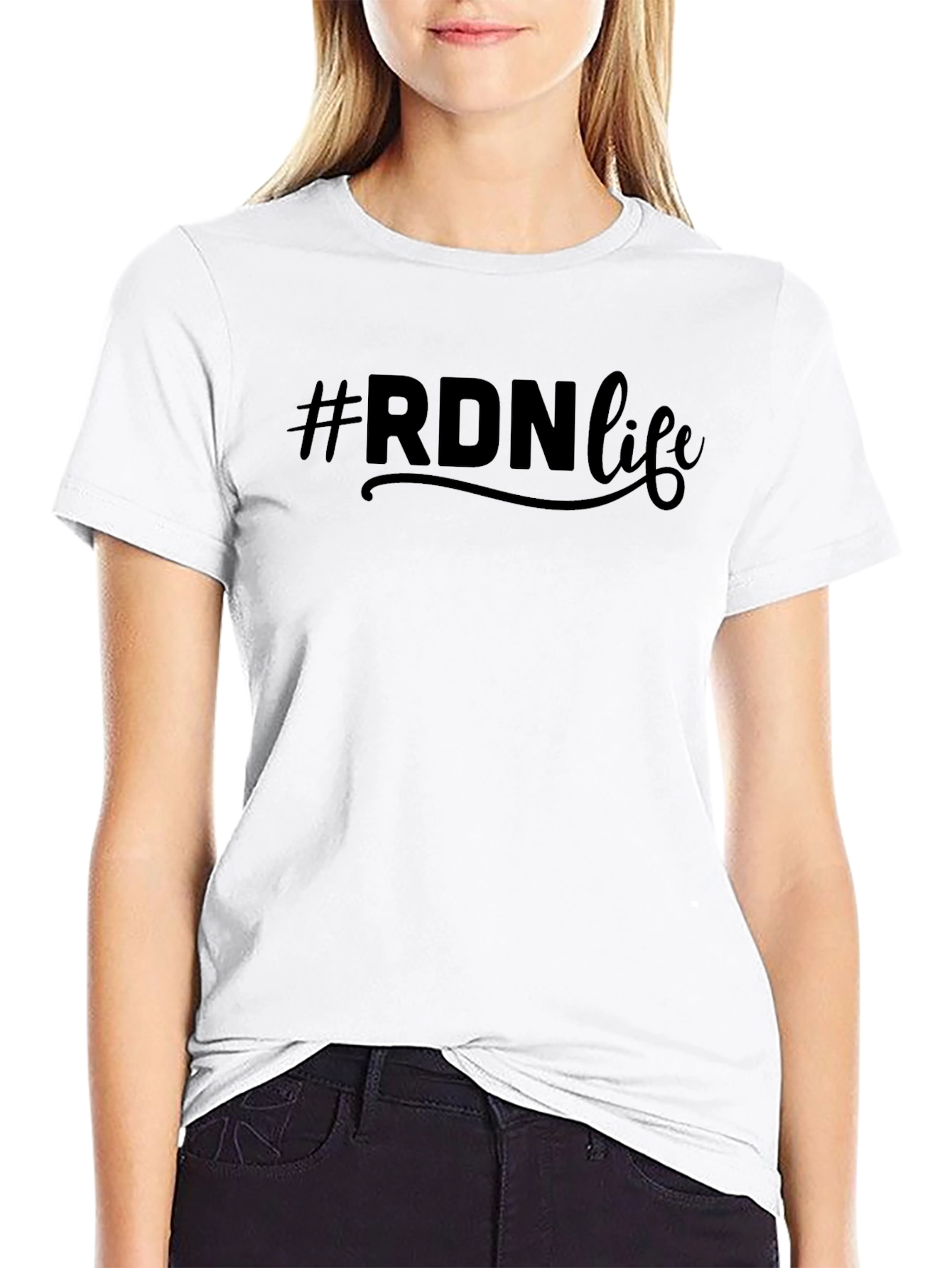 #RDN Life Black T-Shirt - Registered Dietitian Nutritionist