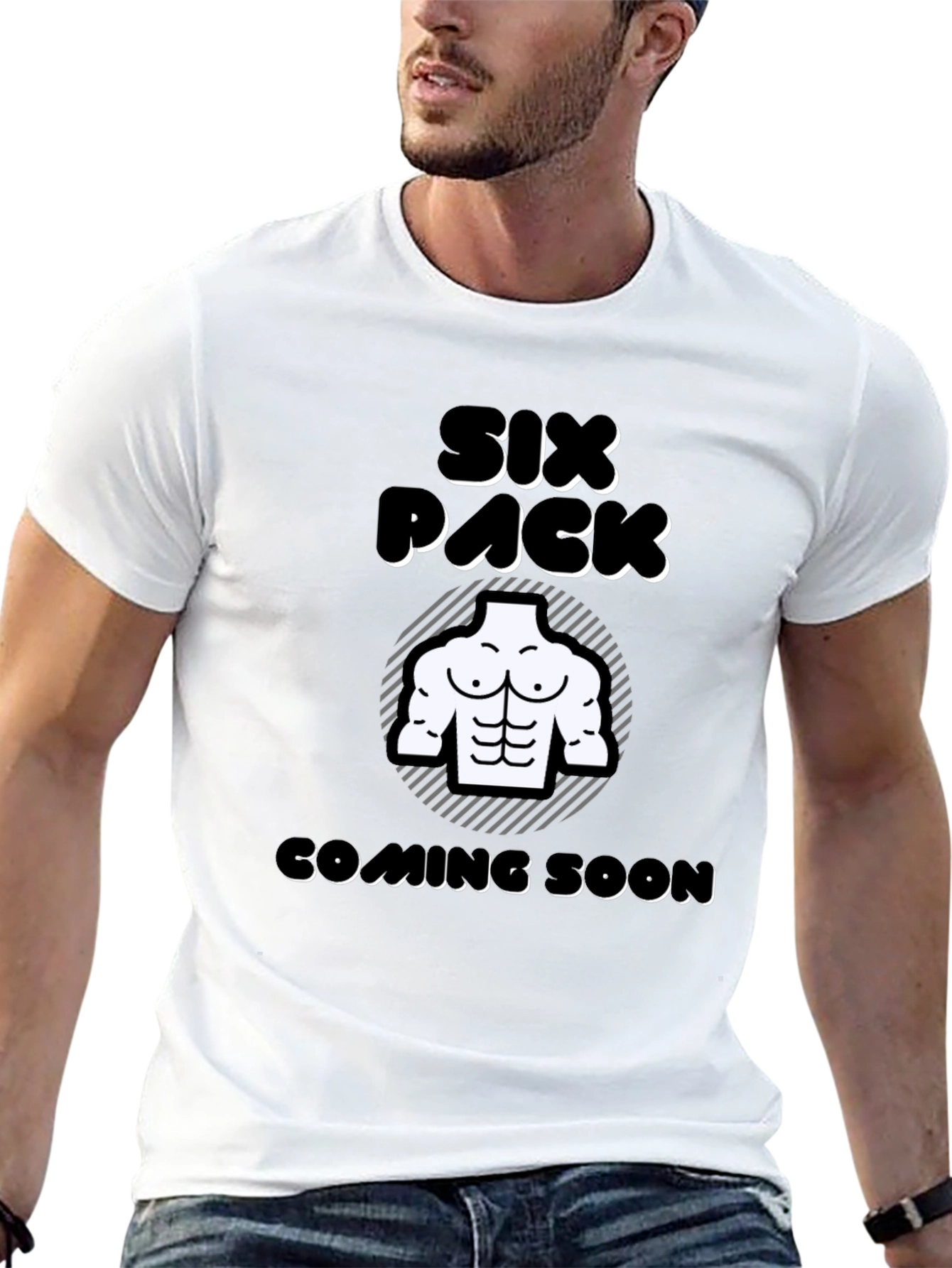 Six Pack Coming Soon Mens T-Shirt