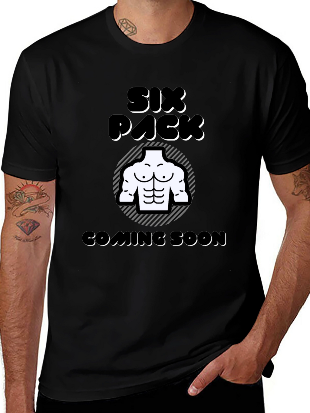 Six Pack Coming Soon Mens T-Shirt