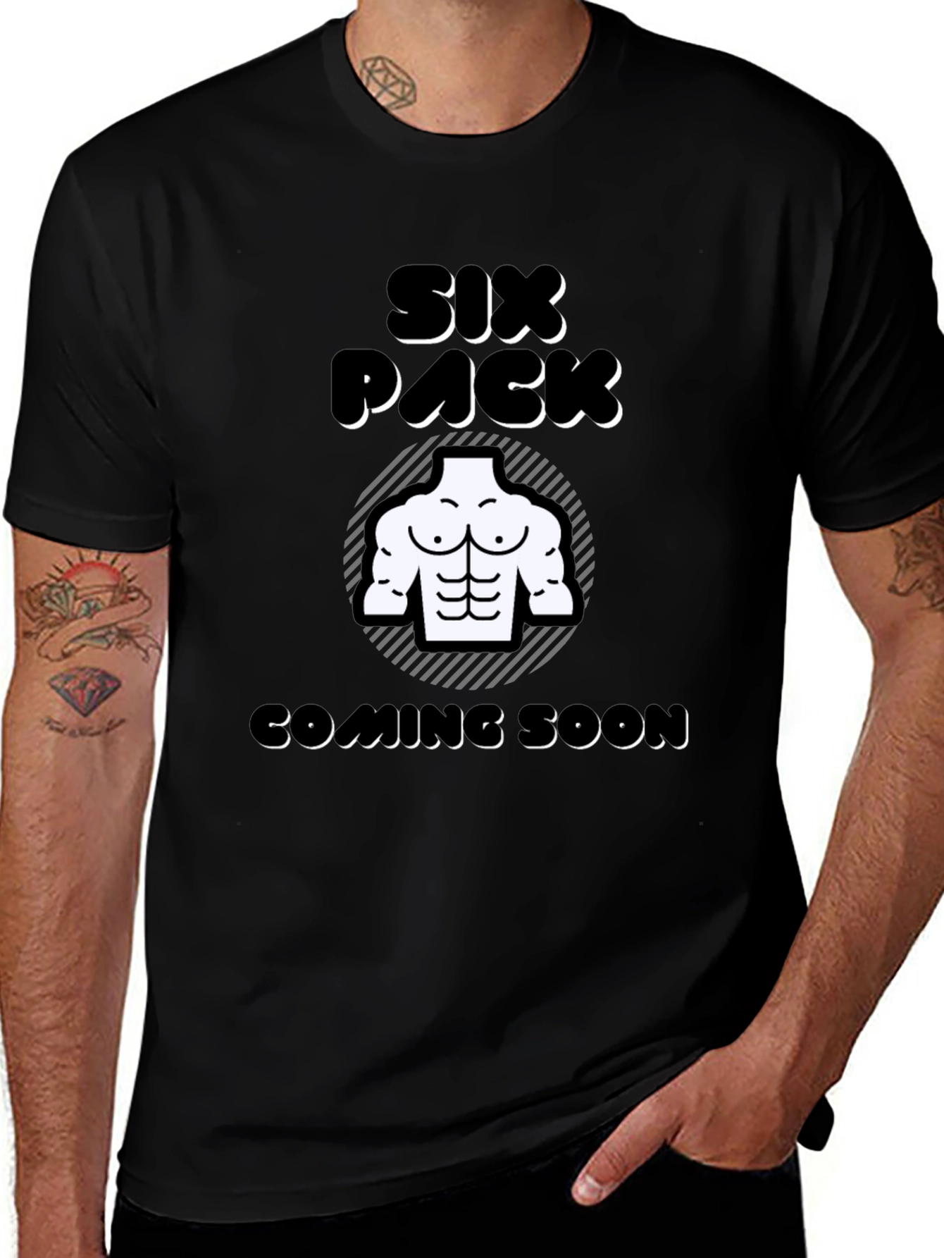 Six Pack Coming Soon Mens T-Shirt
