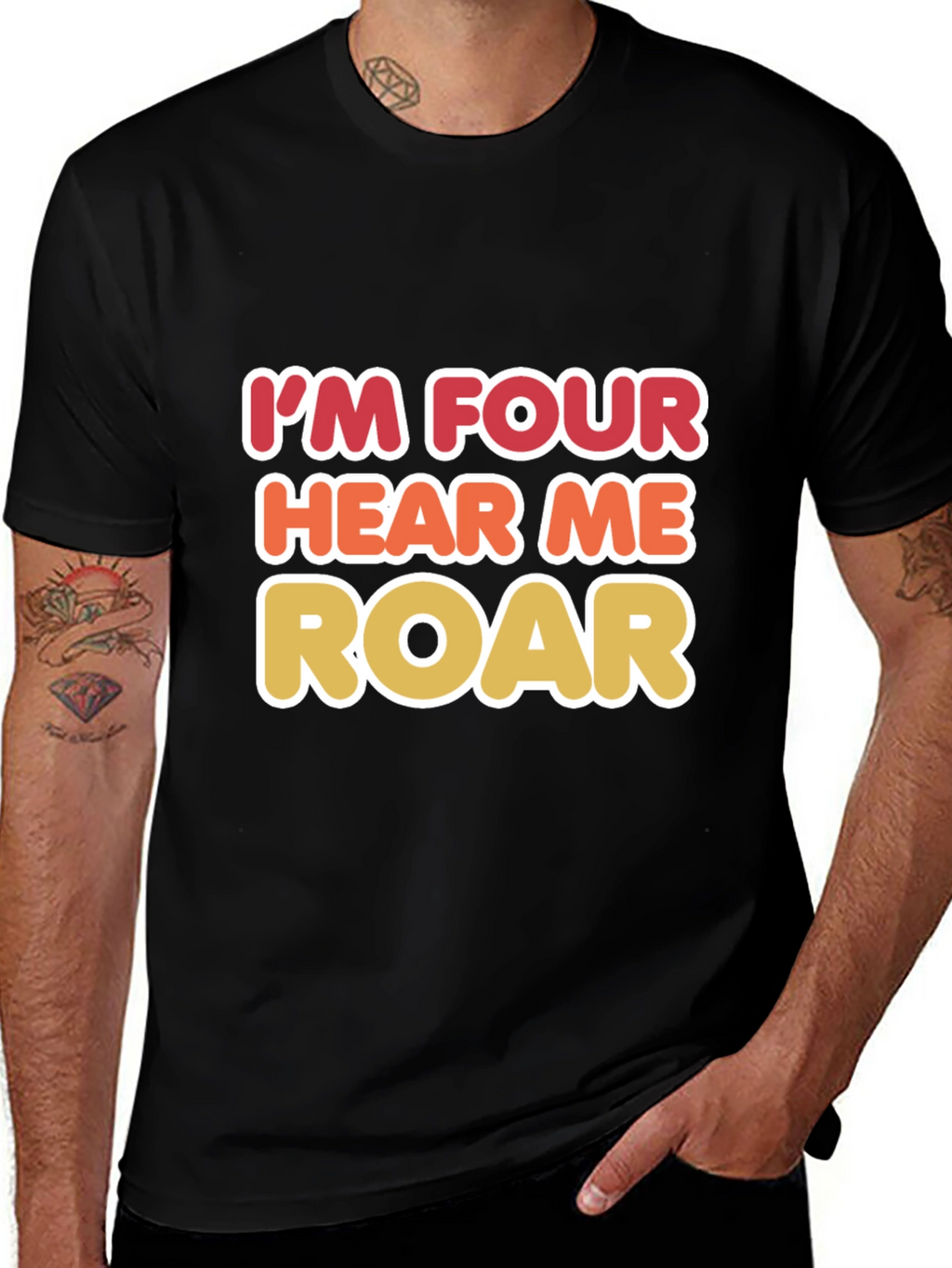 Im Four Hear Me Roar Birthday T-Shirt