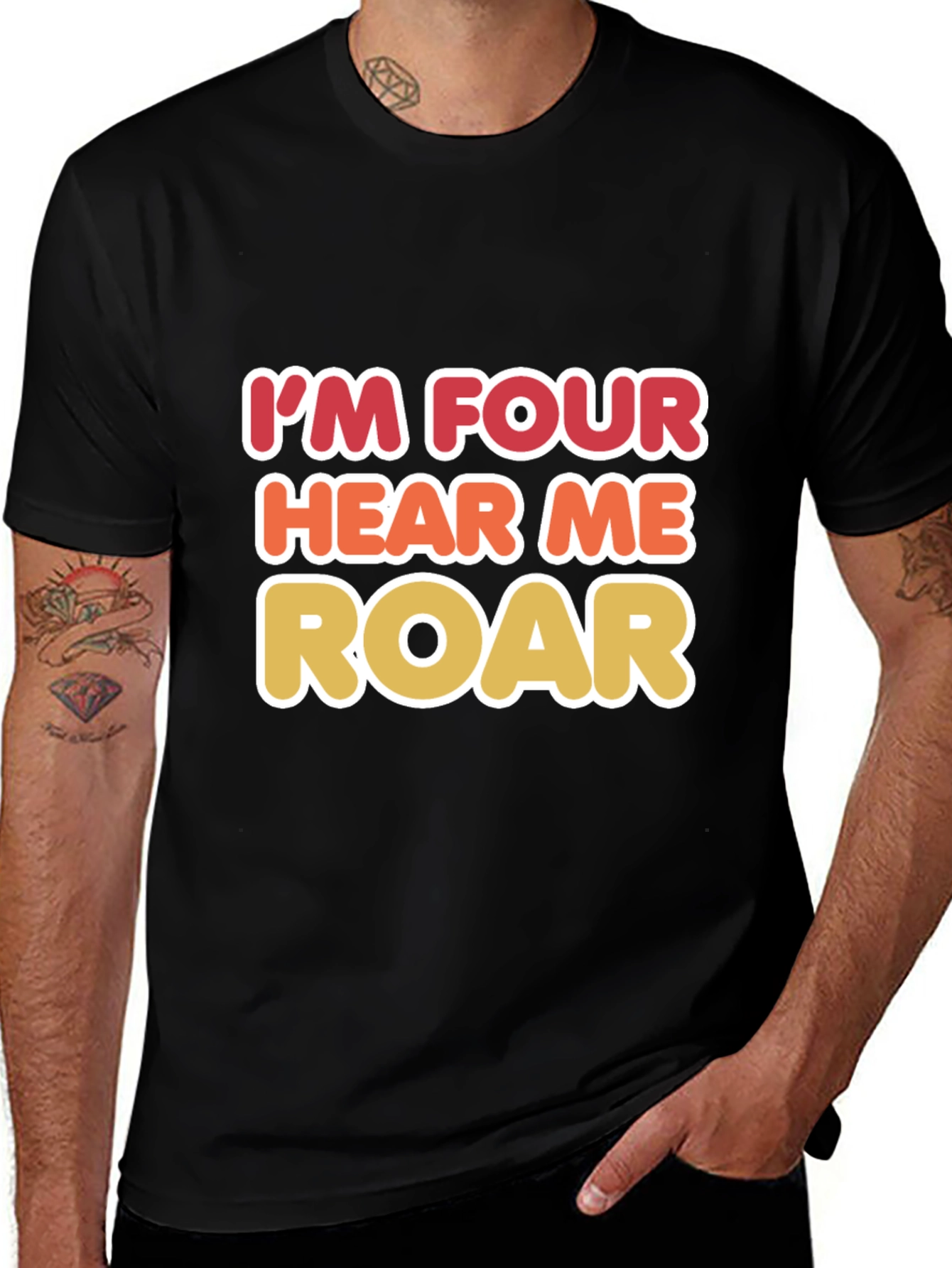 Im Four Hear Me Roar Birthday T-Shirt
