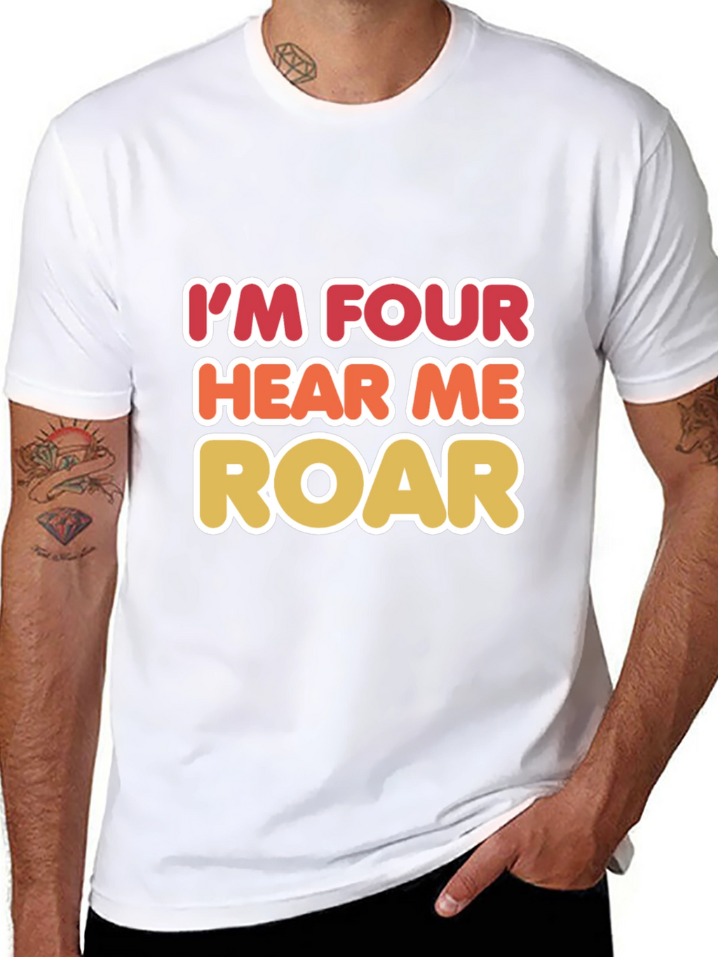 Im Four Hear Me Roar Birthday T-Shirt