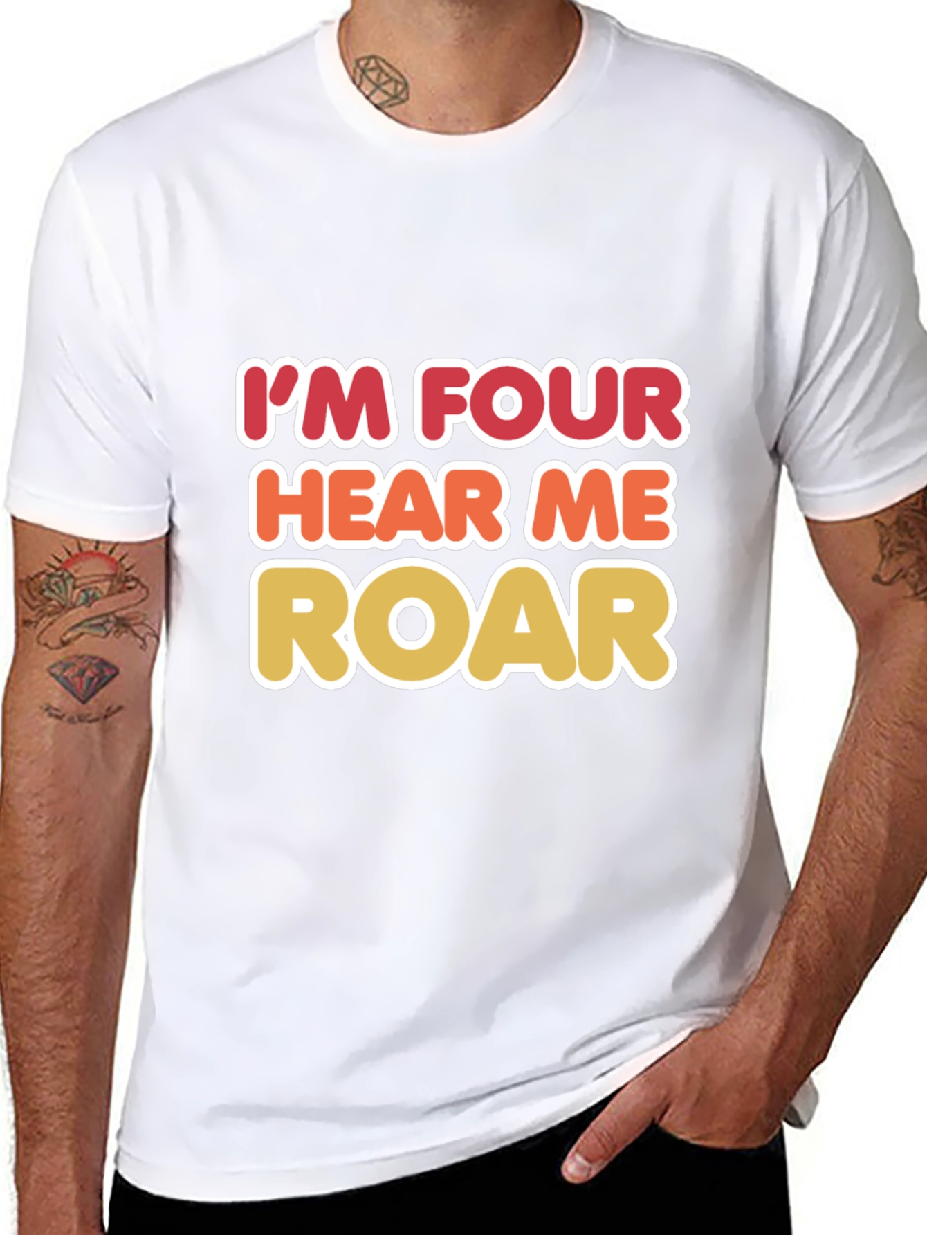 Im Four Hear Me Roar Birthday T-Shirt