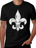 Fleur-de-lis Graphic Tee - Distressed Print