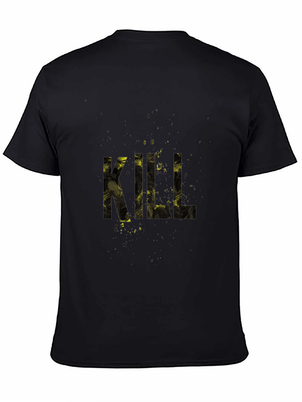 Abstract KILL Graphic Black T-Shirt