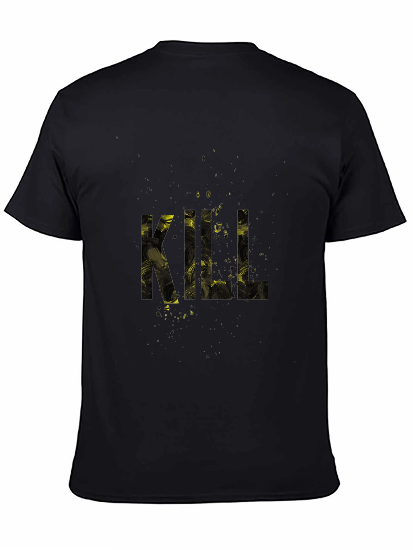 Abstract KILL Graphic Black T-Shirt