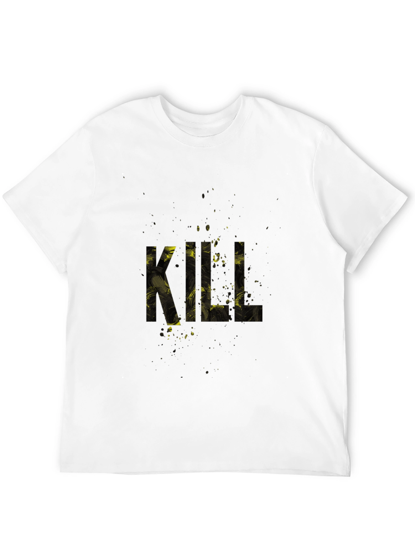 Abstract KILL Graphic Black T-Shirt