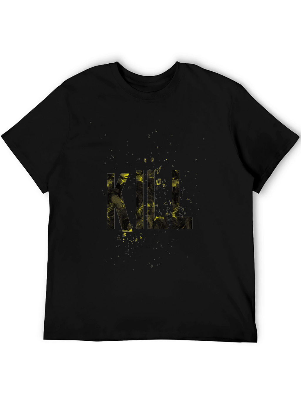 Abstract KILL Graphic Black T-Shirt