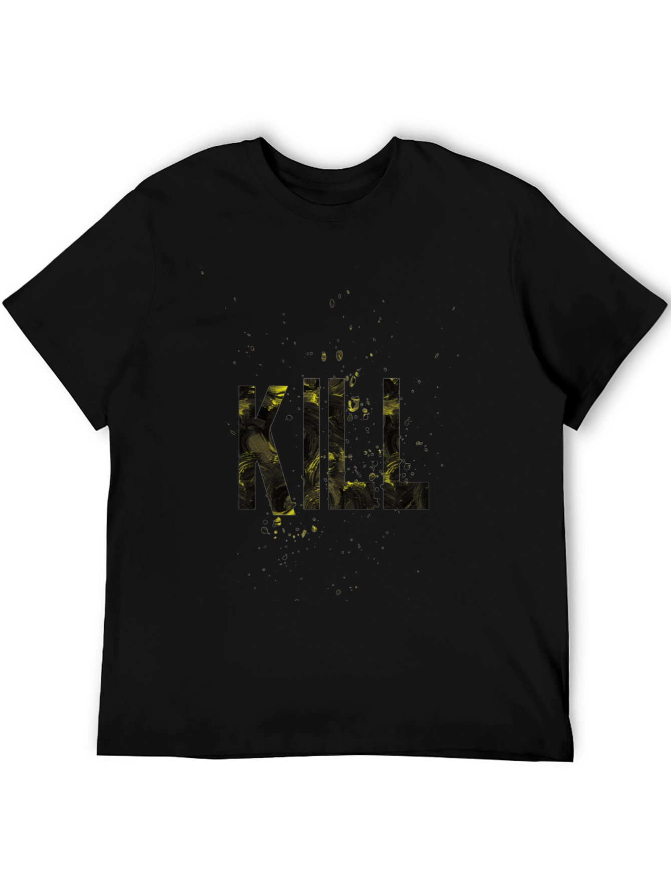 Abstract KILL Graphic Black T-Shirt
