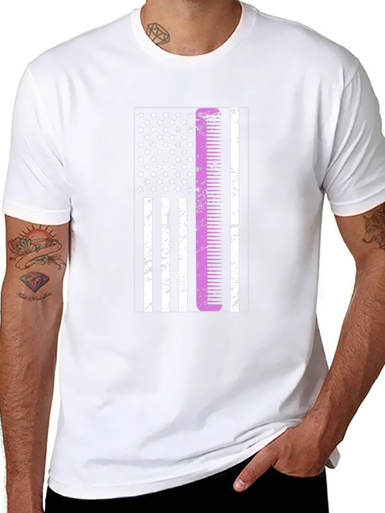 Barber American Flag T-Shirt