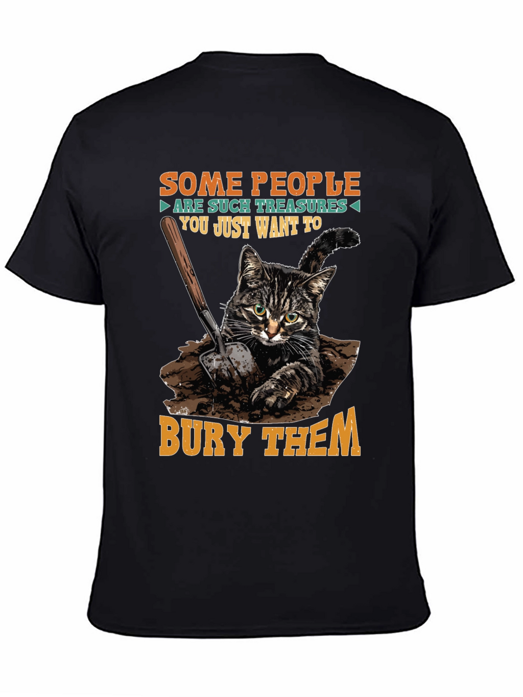 Funny Cat T-Shirt - Bury Them Humor Tee