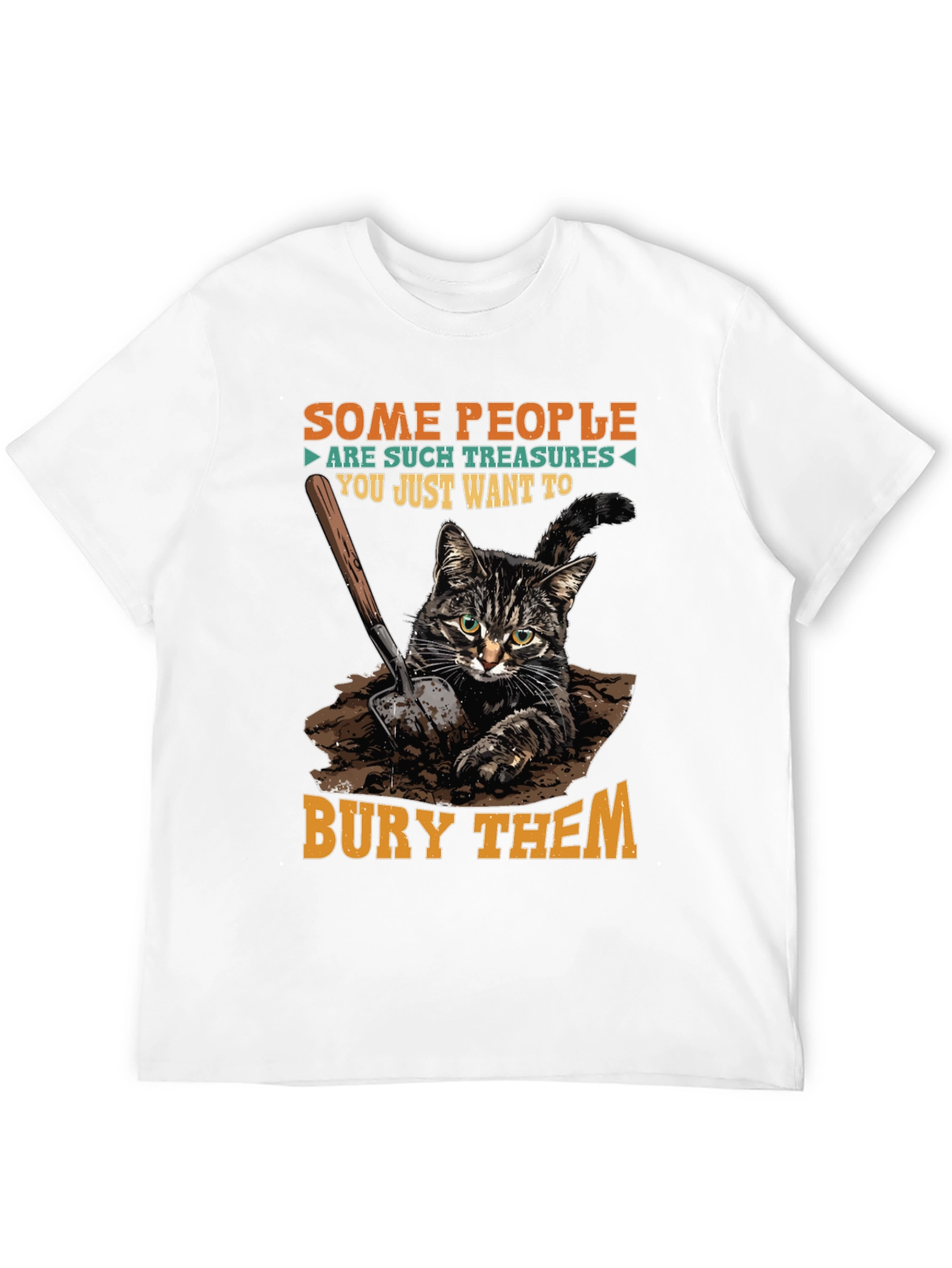 Funny Cat T-Shirt - Bury Them Humor Tee
