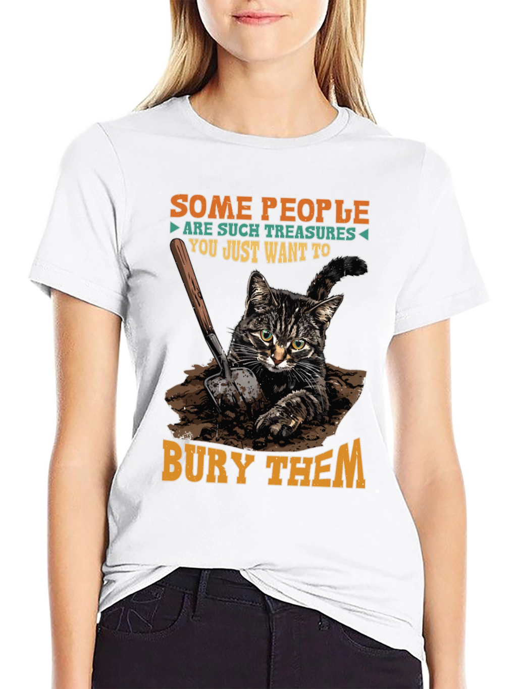 Funny Cat T-Shirt - Bury Them Humor Tee