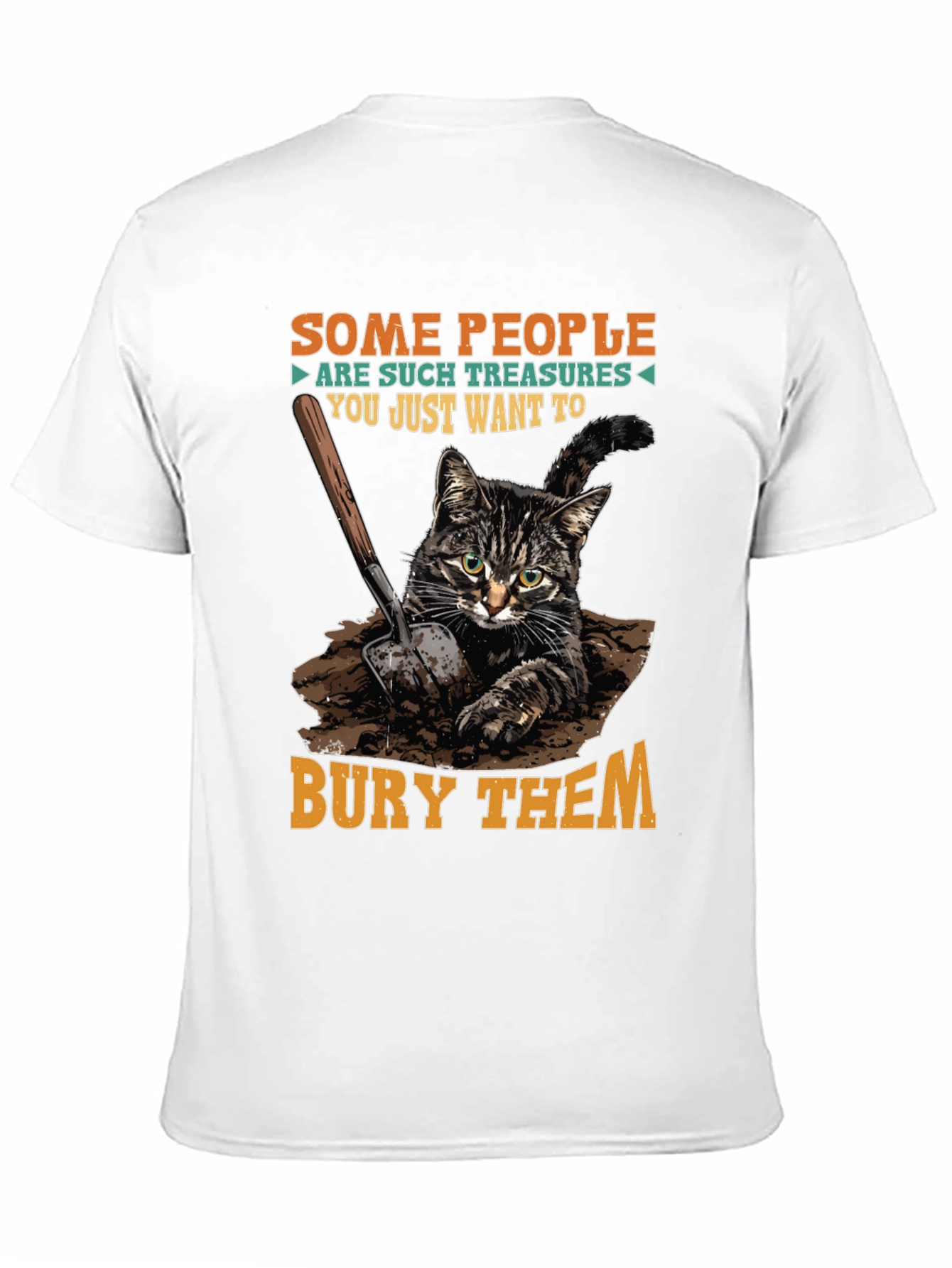 Funny Cat T-Shirt - Bury Them Humor Tee