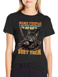 Funny Cat T-Shirt - Bury Them Humor Tee
