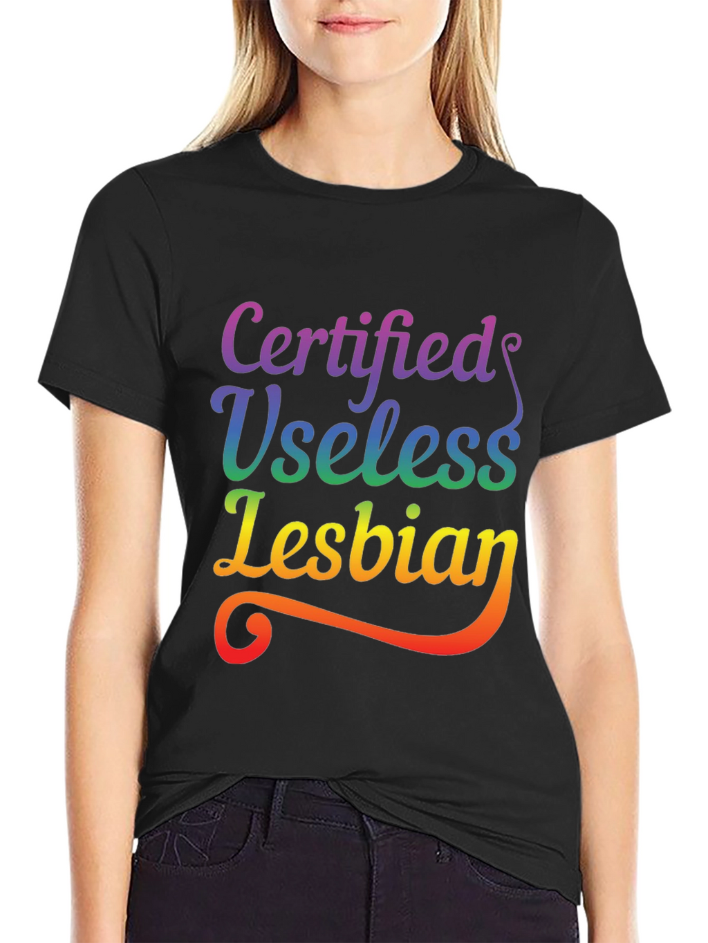 Certified Useless Lesbian Pride T-Shirt