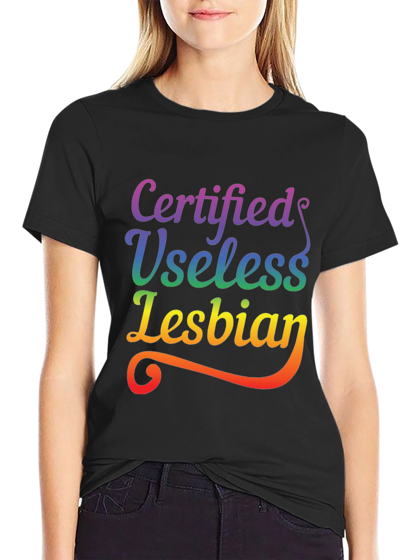 Certified Useless Lesbian Pride T-Shirt