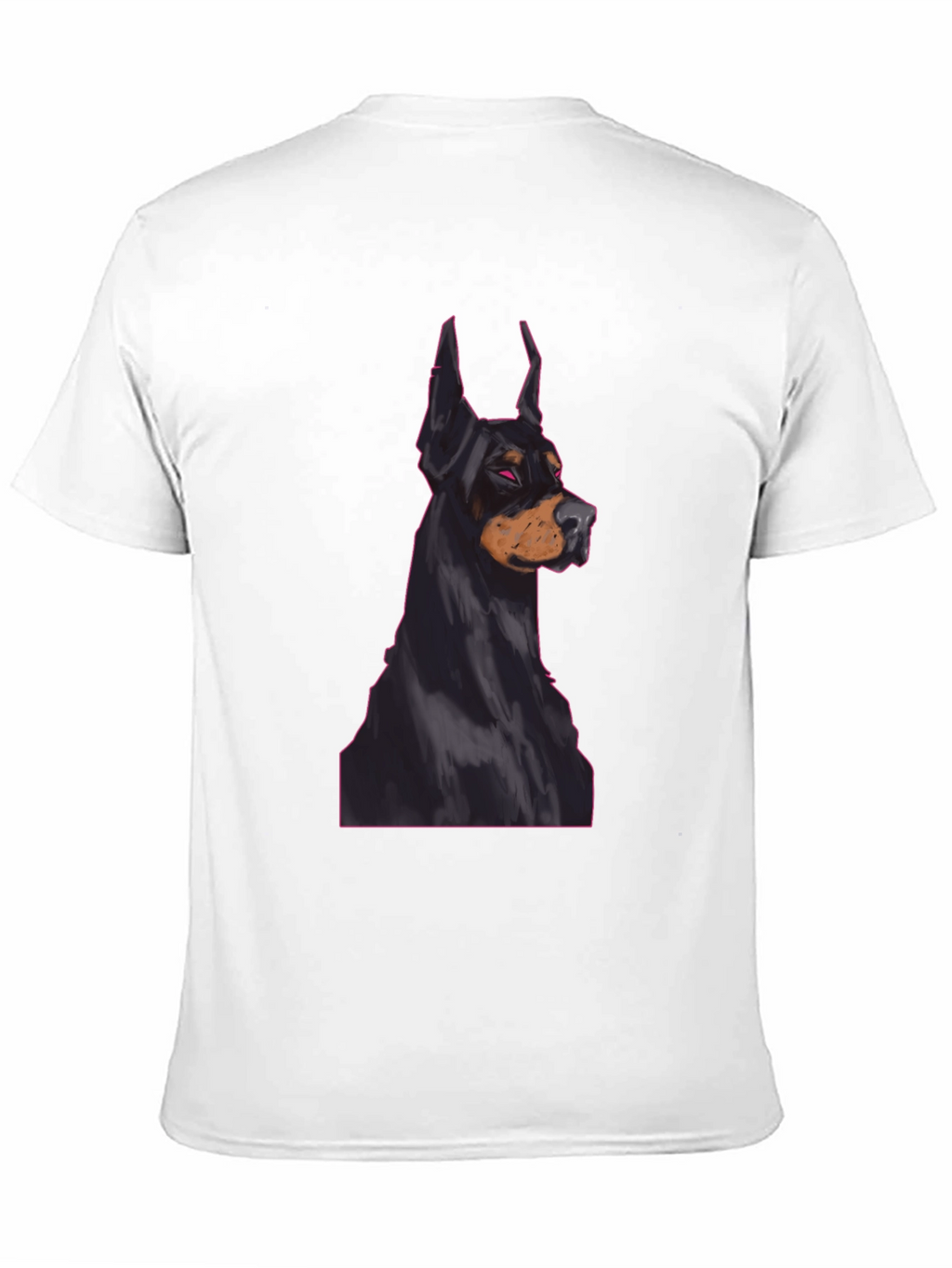 Doberman Dog Graphic Tee - Black Cotton T-Shirt