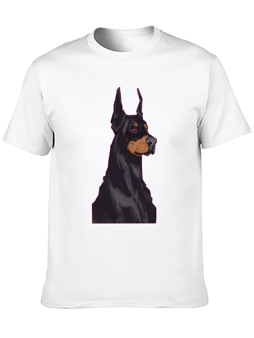 Doberman Dog Graphic Tee - Black Cotton T-Shirt