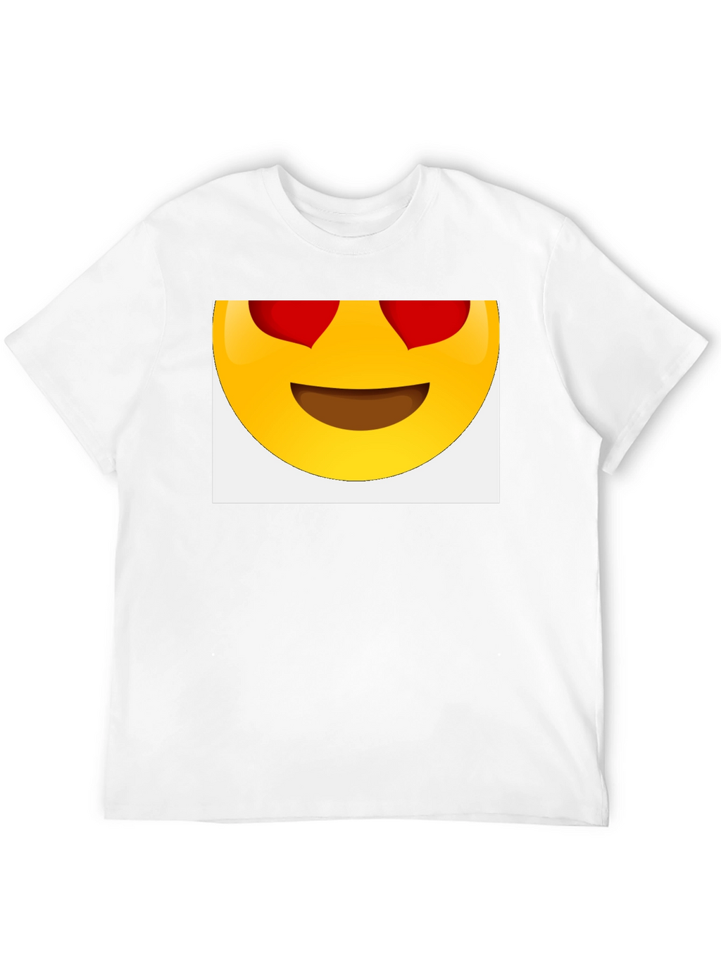 Emoji Heart Eyes Black T-Shirt