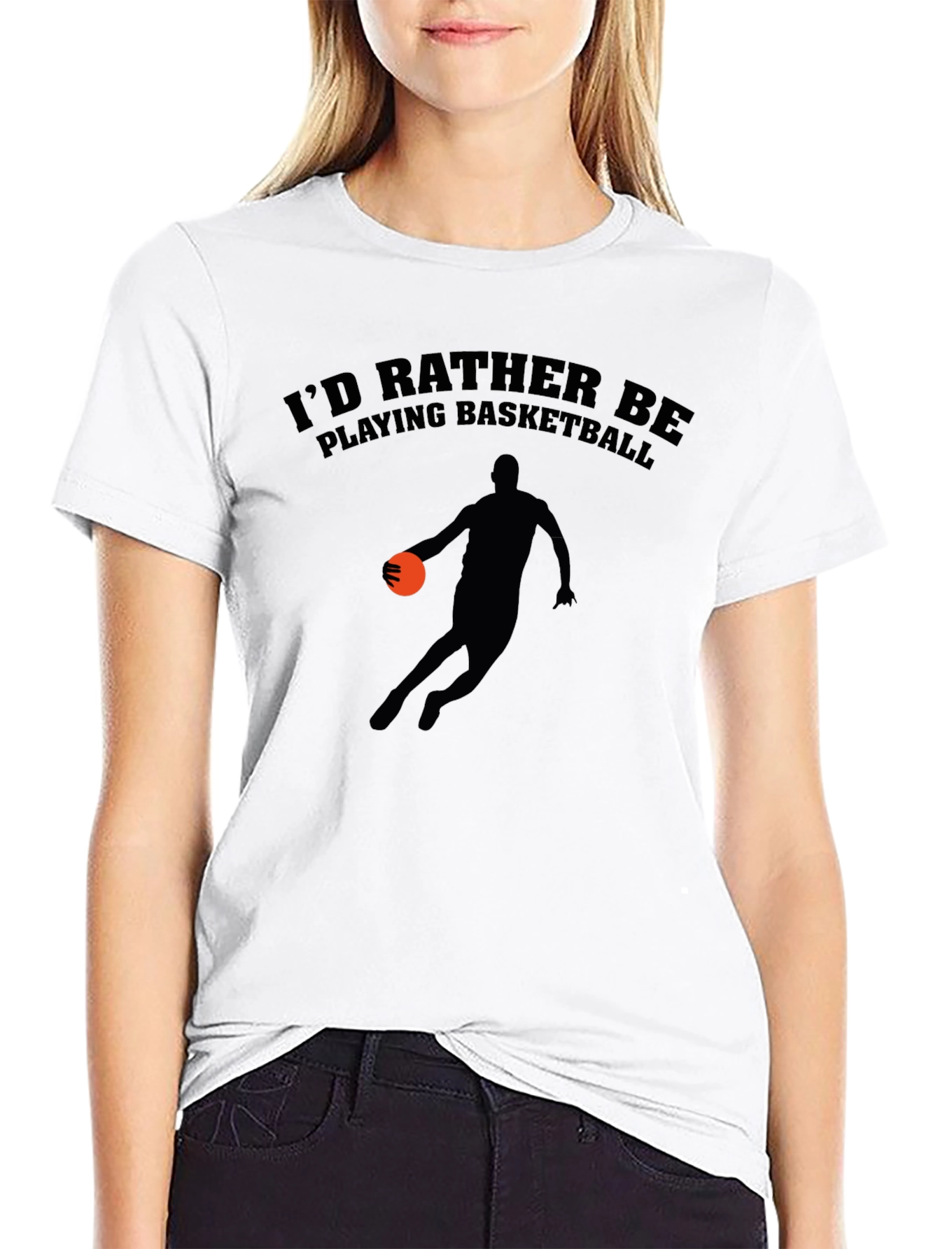 Basketball Player Graphic Black T-Shirt