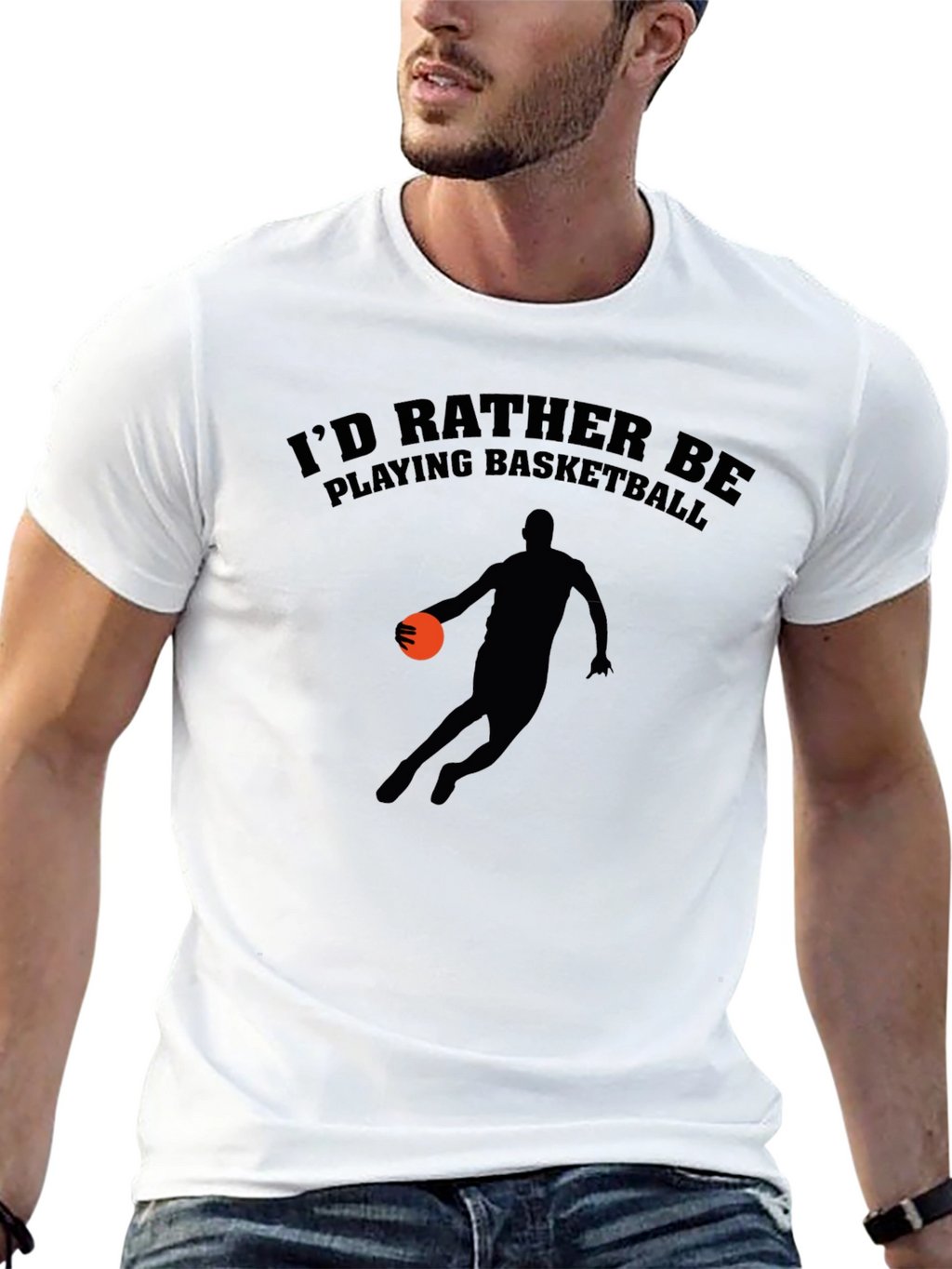 Basketball Player Graphic Black T-Shirt