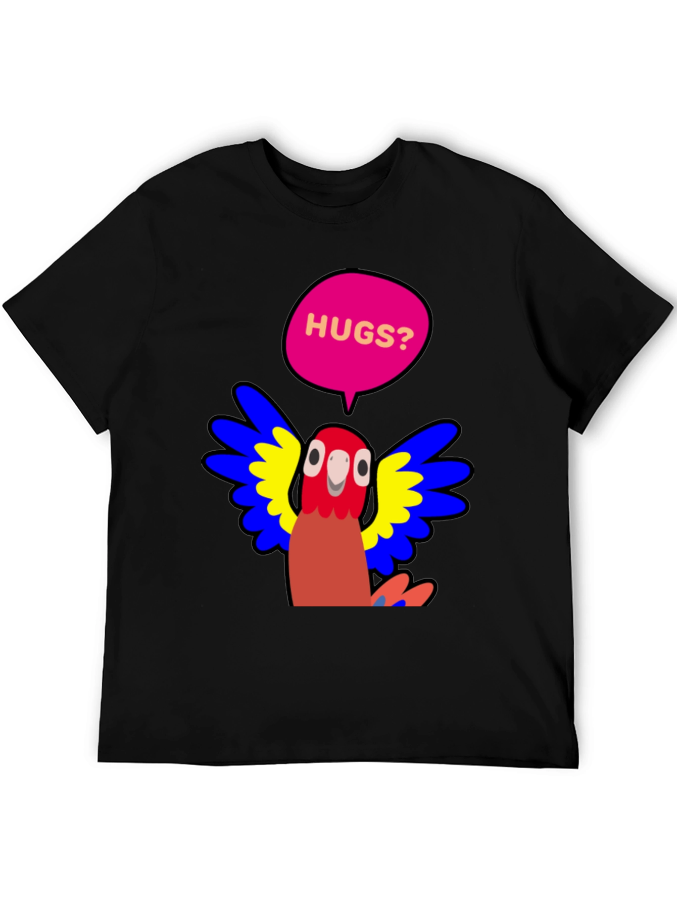 Hugs Parrot Graphic T-Shirt