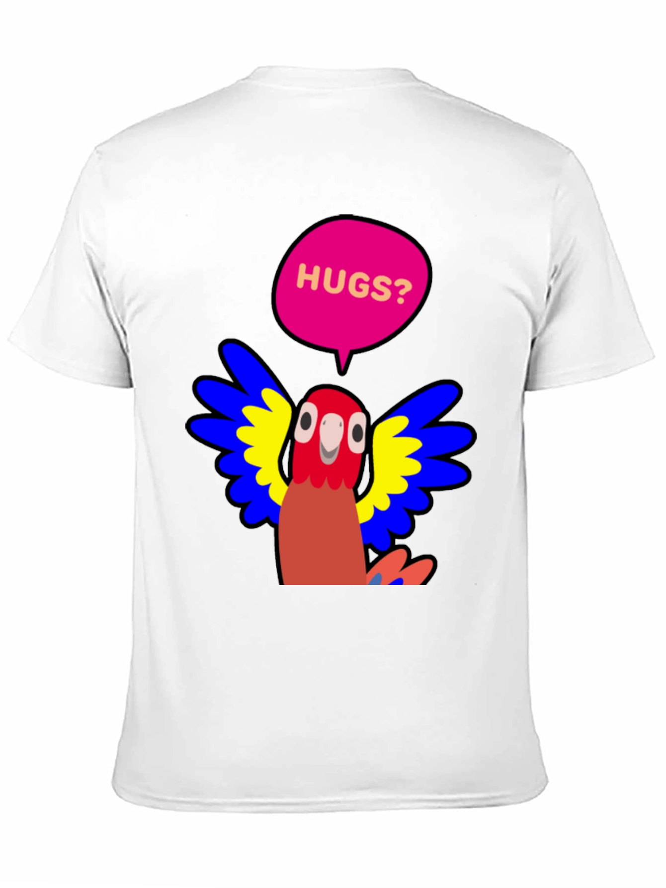 Hugs Parrot Graphic T-Shirt