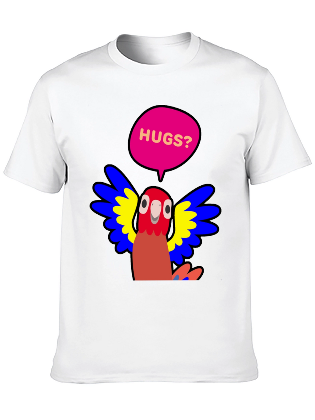 Hugs Parrot Graphic T-Shirt