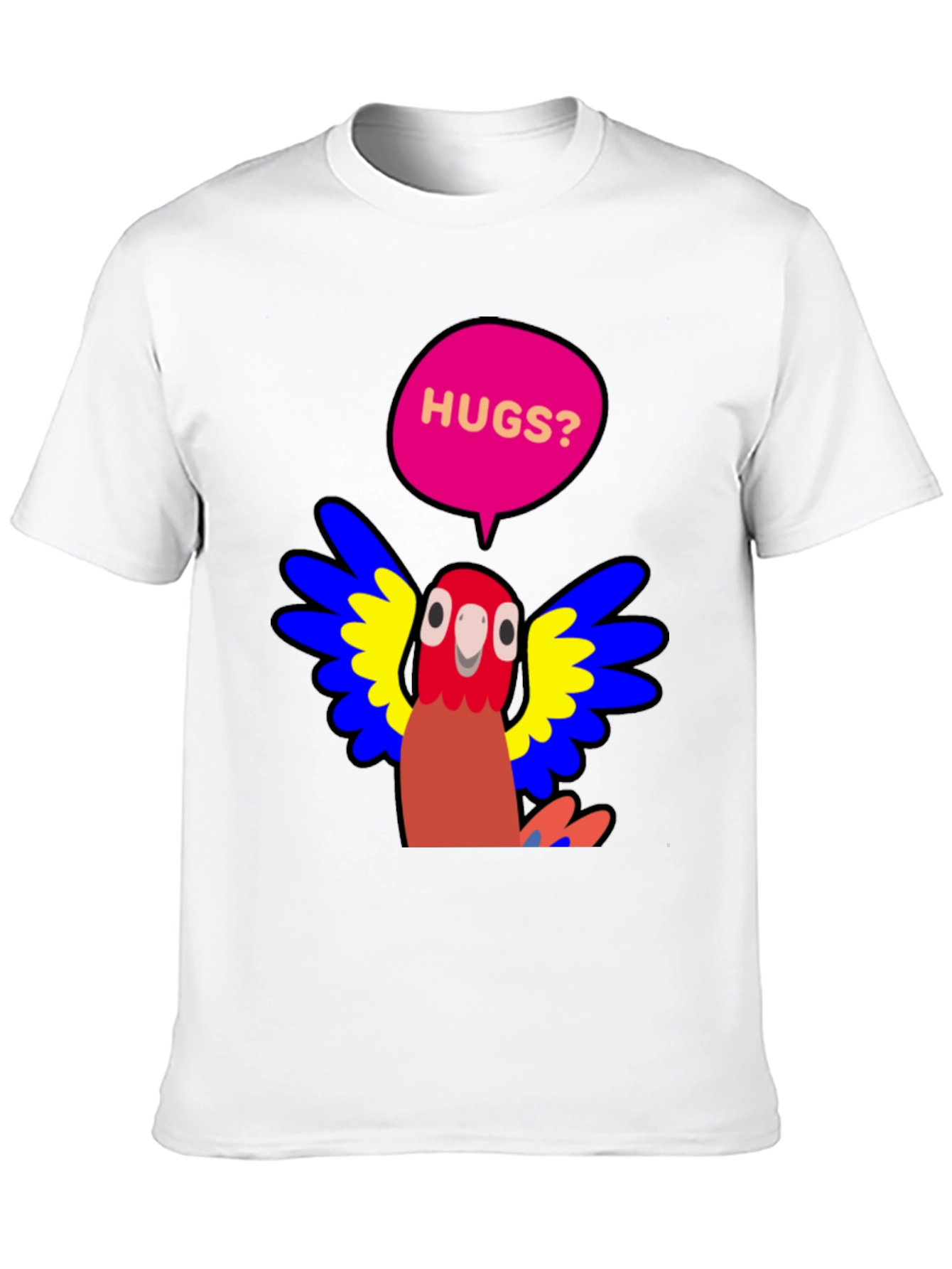 Hugs Parrot Graphic T-Shirt