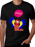 Hugs Parrot Graphic T-Shirt