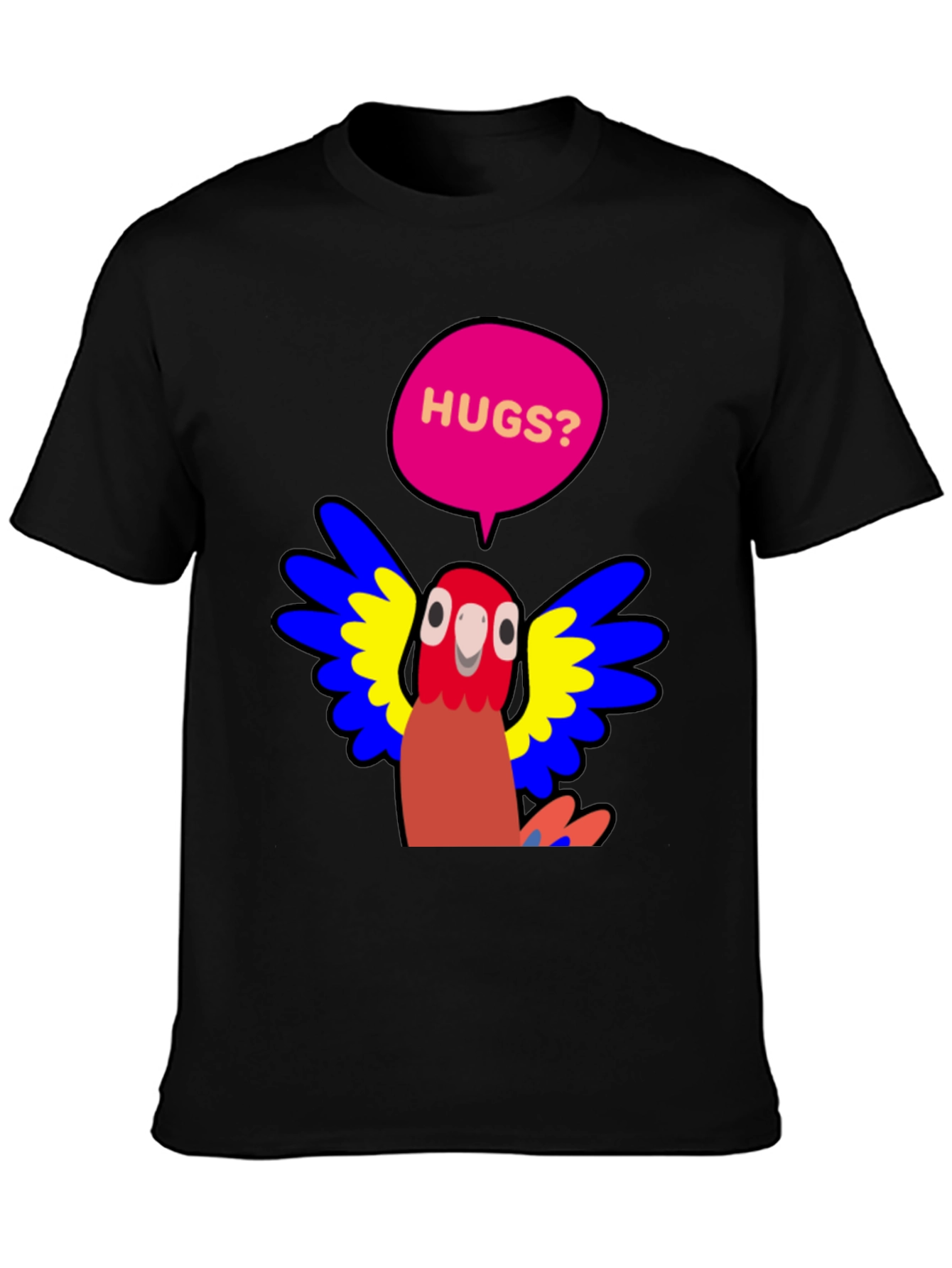 Hugs Parrot Graphic T-Shirt