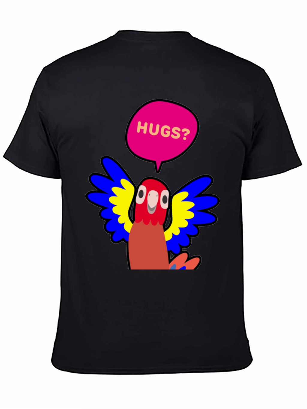 Hugs Parrot Graphic T-Shirt